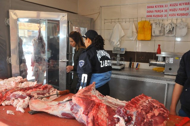 HBB Zabıta Dairesi Başkanlığına bağlı ekipler, geçtiğimiz gün, Antakya’daki Kasaplara
