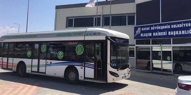 Elektrikli Otobüs… Hatay Büyükşehir Belediyesi, şehir içi yolcu taşımacılığında çevre