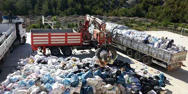 Belen’de, öğrencilerce 30 ton