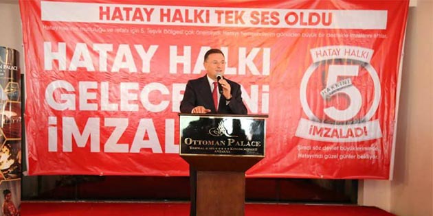 BŞB’nin “Hatay Halkı Hakkını İstiyor” toplantısı dün Ottoman’da idi: SAVAŞ;