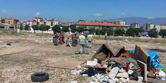 Suriyeli sığınmacıların bulunduğu çadır