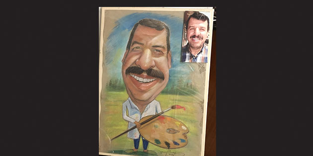 Ücretsiz Karikatür … Antakyalı Ressam Yusuf Altunay, sanatını icra etmede