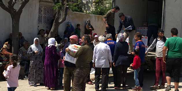 Hatay Afet ve Acil Durum Yönetimi Başkanlığı (AFAD) koordinesinde Afrin