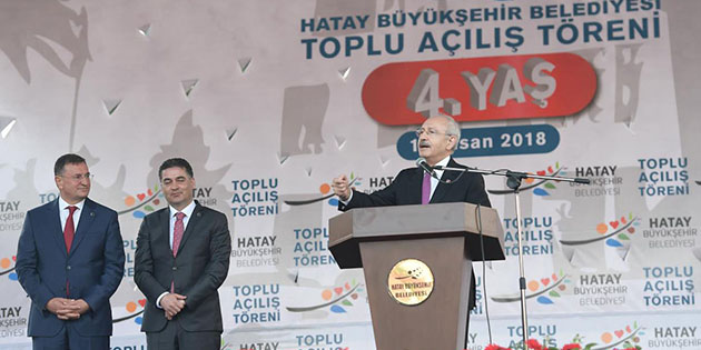 Kılıçdaroğlu, HBB’nin Toplu Açılış Töreni için geldiği ilimizde sevgi seliyle