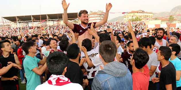 Hatayspor’un, grubunda şampiyon olarak Spor Toto Birinci Türkiye Ligi’ne yükselmesi,