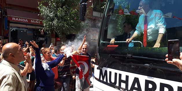 Cumhurbaşkanı Adayı Muharrem İnce’ye Hatay’da görkemli karşılama ve uğurlamada bir