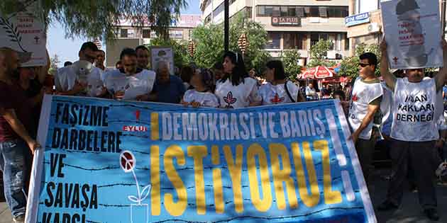 İHD Hatay Şubesi, ‘1 Eylül Dünya Barış Günü’nde alanlara çıktı,