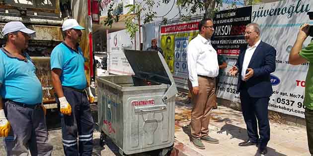 Antakya ilçesinde çöplerin atıldığı çöp konteyneri sayısının 11.250 olduğu açıklandı.