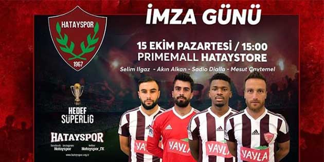 Hatayspor futbolcuları, bugün imza