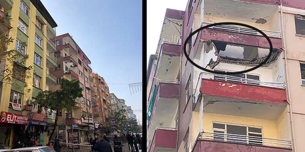 Tesadüfen ölen-yaralanan olmadı Antakya’da dün sabah saatlerinde bir apartmanın 2