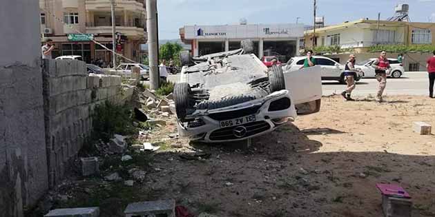 Antakya-Samandağ yolunun 20. Km’sinde, Kuşalanı yakınlarında yaşanan trafik kazasında kontrolden