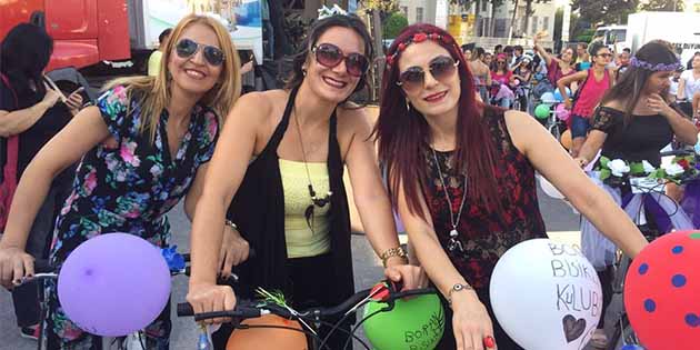 Samandağ’da Bisikletli Kadınlardan: