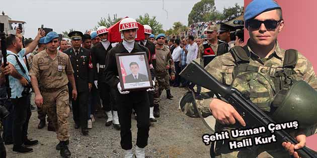 Hatay-Dörtyollu Uzman Çavuş Halil Kurt, Suriye’nin Azez kentinde bulunan Türk