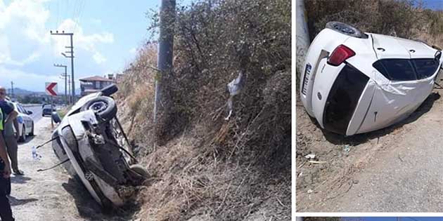 Otomobil takla attı, ölü yok… Dün sabah saatlerinde, Antakya- Samandağ