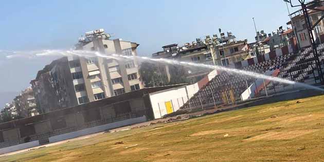 Antakya Atatürk Stadı’ndaki çimlendirme