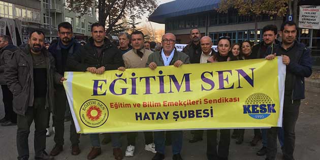 Hataylı eğitim emekçileri, Ankara mitinginde…