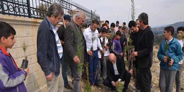 Şehit Teğmen adına ağaçlandırma