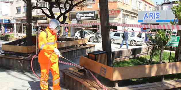 Samandağ Belediyesi tarafından koronavirüs