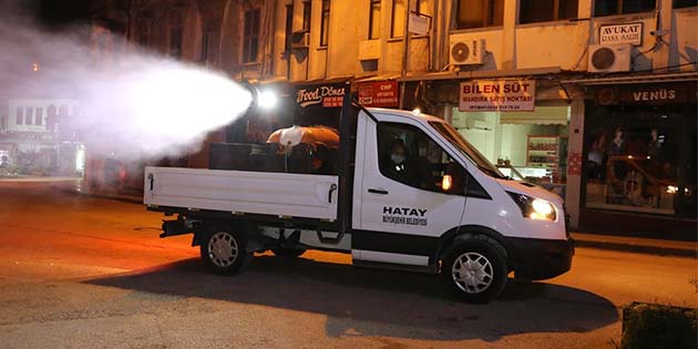 Saray Caddesi Ve Ayakkabıcılar Çarşısında Dezenfekte Çalışmaları Hatay Büyükşehir Belediyesi