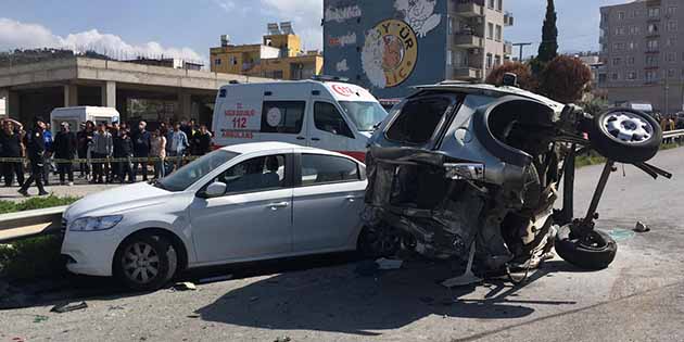 Hatay’da freni boşalan tır