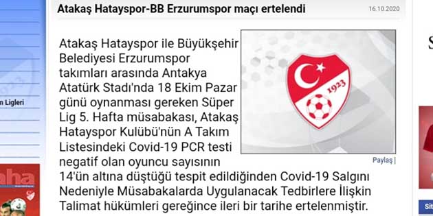 A.Hatayspor ile BŞB Erzurumspor