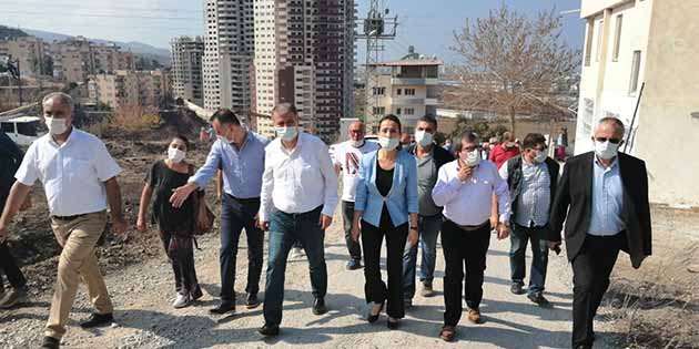 HDP heyeti yangın bölgesinde