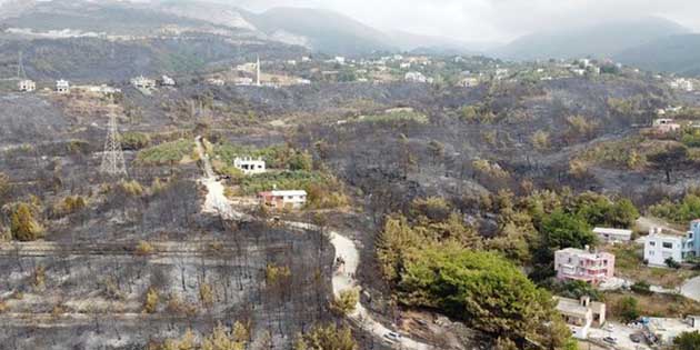 Hatay’da yanan orman alanları