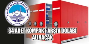 34 Adet Kompakt Arşiv Dolabı Alınacak