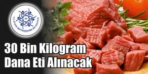 30 Bin Kilogram Dana Eti Alınacak