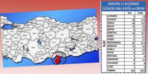 Hatay’da günde 243, haftada 1700 vaka!