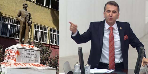 Sorumlular ortaya çıkarılmalı CHP Hatay Milletvekili Serkan Topal, Atatürk heykellerine