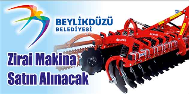 Beylikdüzü Belediye Başkanlığı Park ve Bahçeler Müdürlüğü, zirai makina satın