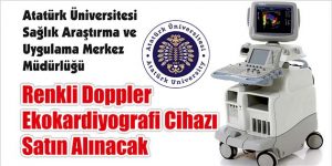 Renkli Doppler Ekokardiyografi Cihazı Satın Alınacak