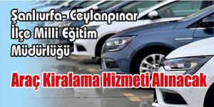 Araç Kiralama Hizmeti Alınacak