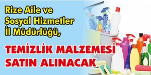 Temizlik Malzemesi Satın Alınacak