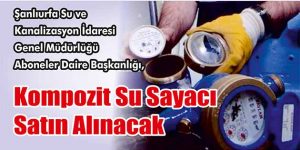 Kompozit Su Sayacı Satın Alınacak