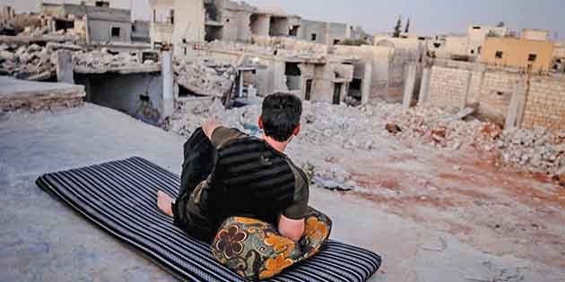 Hatay’a komşu Suriye kentinde