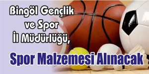 Spor Malzemesi Alınacak