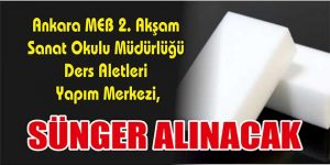 Sünger Alınacak