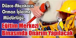 Eğitim Merkezi Binasında Onarım Yapılacak