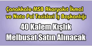 40 Kalem Kışlık Melbusat Satın Alınacak