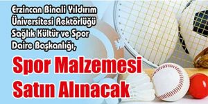 Spor Malzemesi Satın Alınacak