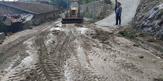 Defne ilçesine bağlı çevre yerleşim birimlerinden Toygarlı’da, son sağanak yağışlarla