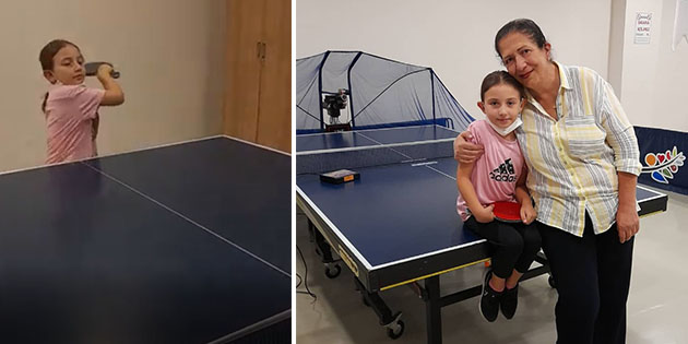 9 Yaşında Hatay Şampiyonluğu Antakyalı minik Özge, masa tenisinde Hatay