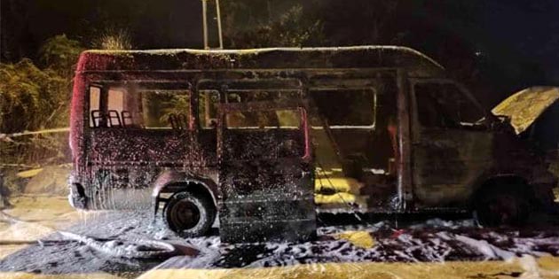 Samandağ’da öğrenci minibüsü yandı İlimiz Samandağ ilçesi Kuşalanı yerleşim biriminde