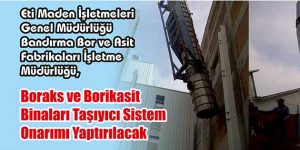 Boraks ve Borikasit Binaları Taşıyıcı Sistem Onarımı Yaptırılacak