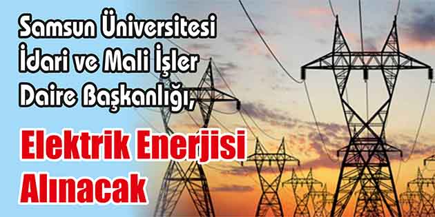 Samsun Üniversitesi İdari ve Mali İşler Daire Başkanlığı, elektrik enerjisi