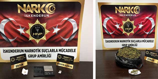 İskenderun Narkotik Polisi, bir