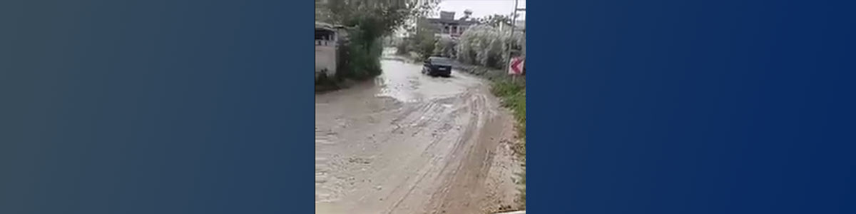 Samandağ-Tekebaşı’nda yollar, yaşanan yağışla