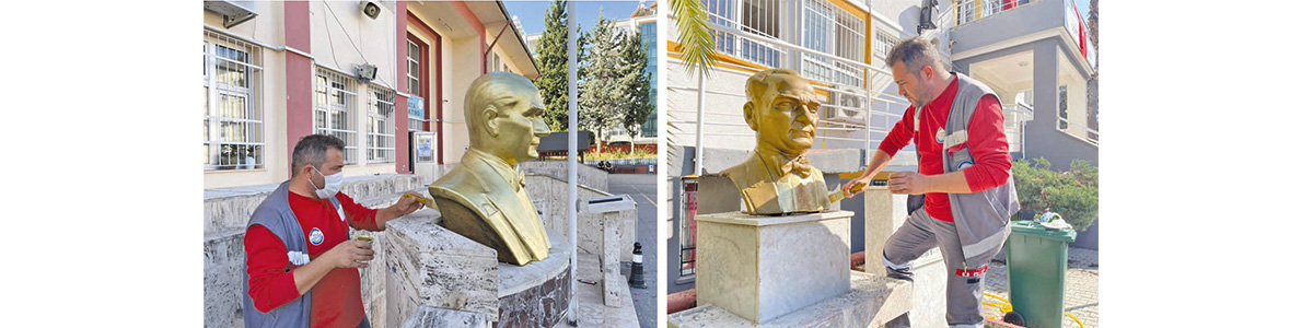 Atatürk Büstlerine Bakım Gelecek